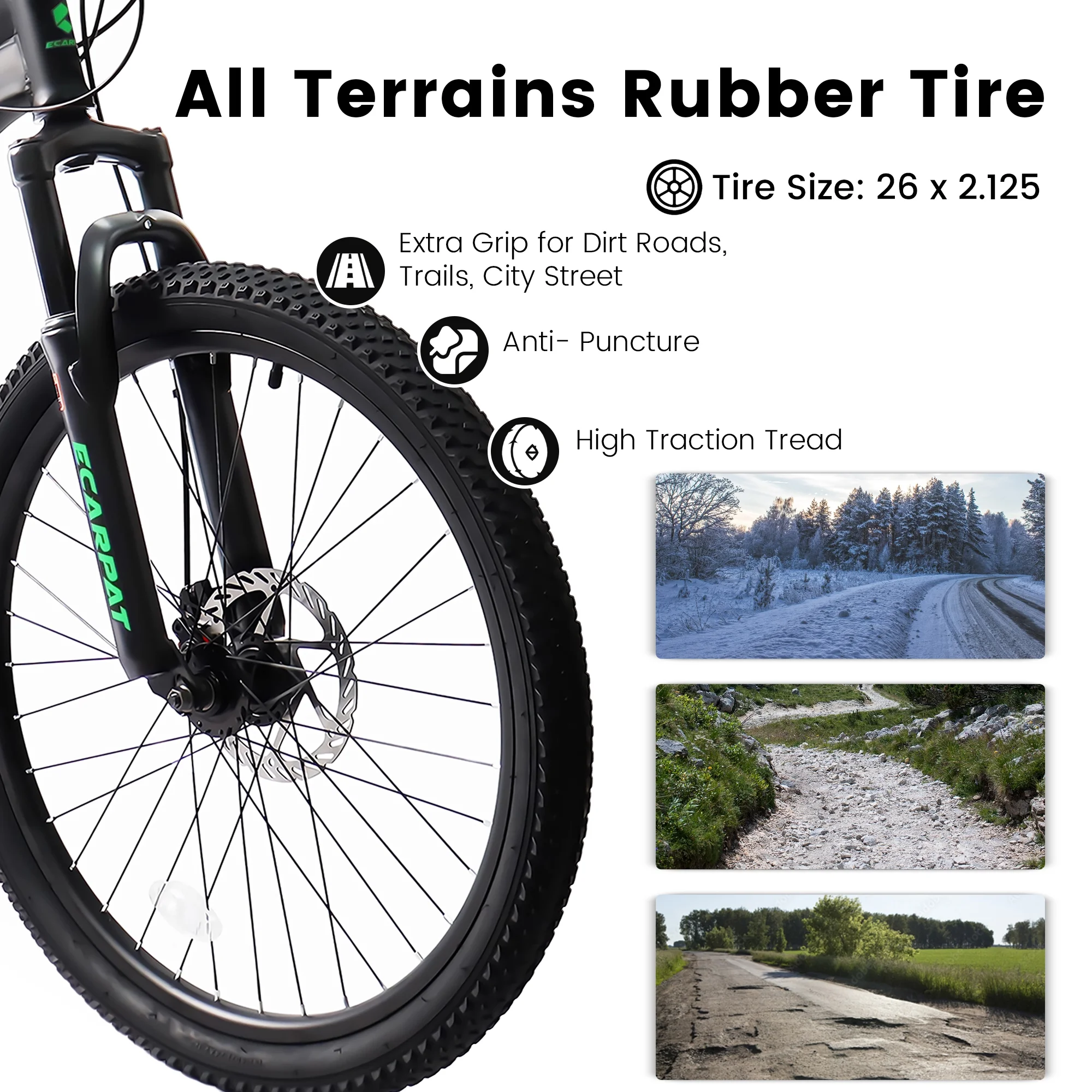 Juuar 26" Mountain Bike for Men, 21 Speed Disc Brake MTB, Full Suspension Steel Frame City Bike Bicycle for Adults, Gray