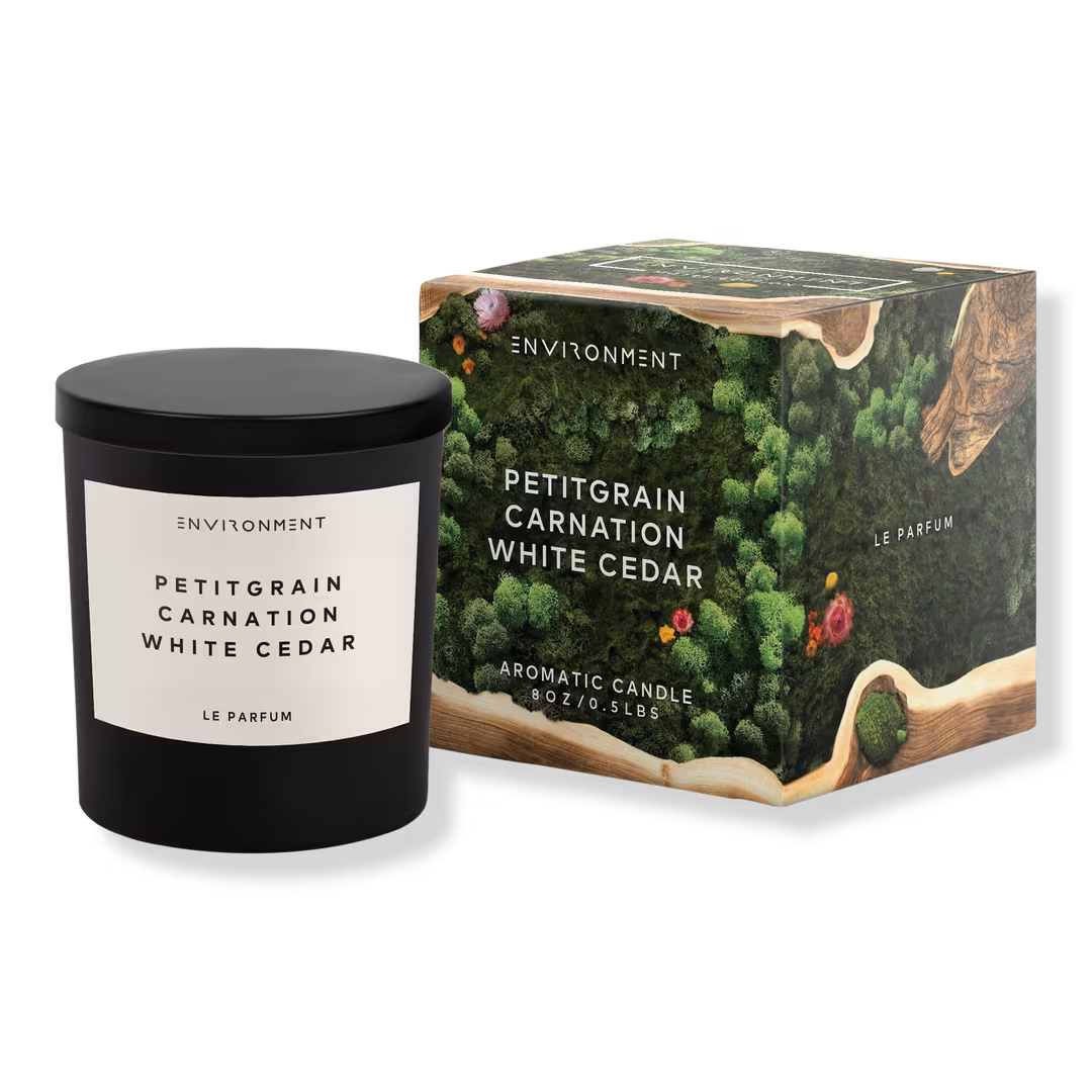 ENVIRONMENT  Petitgrain Carnation White Cedar Aromatic Candle
