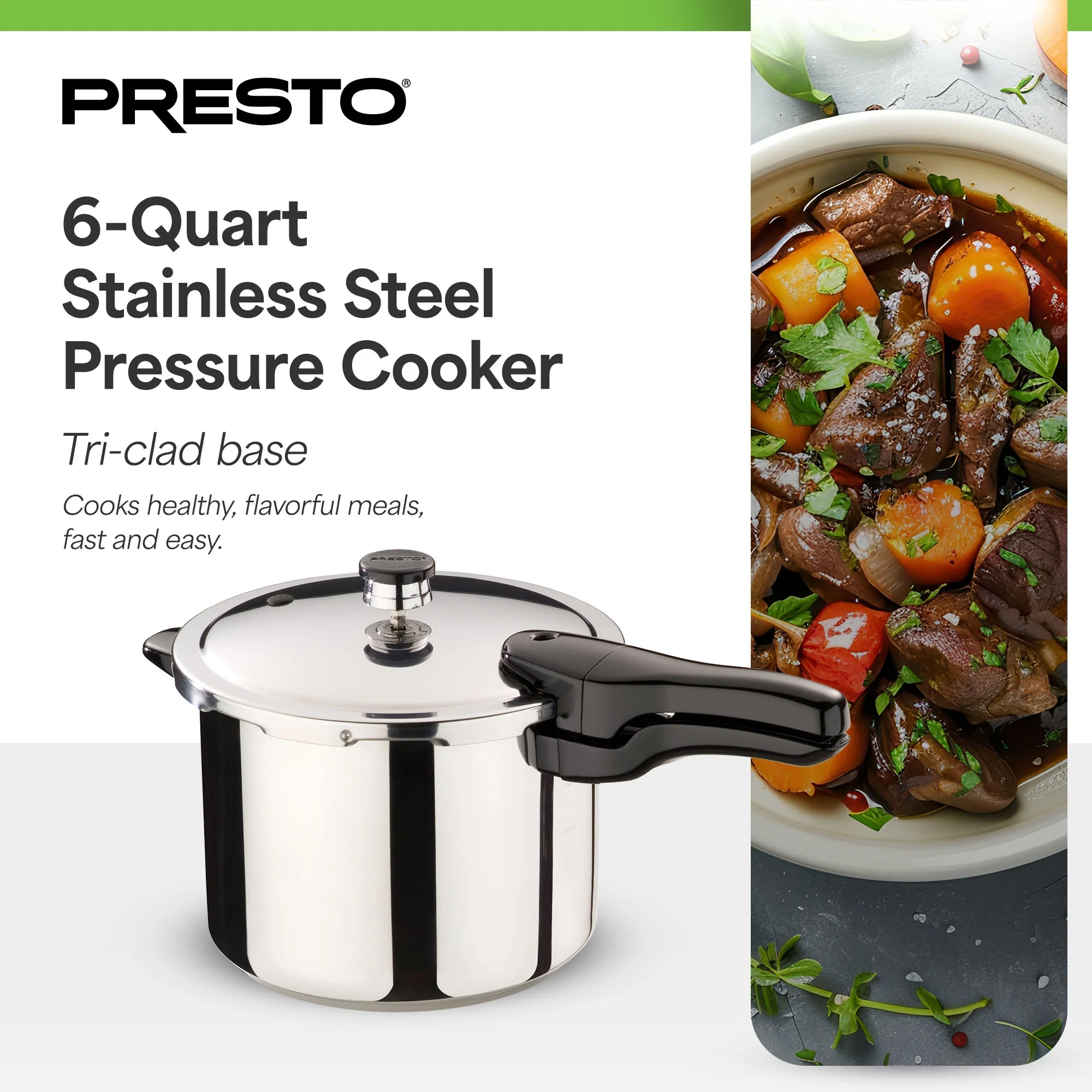 Presto? 6 Quart Stainless Steel Pressure Cooker