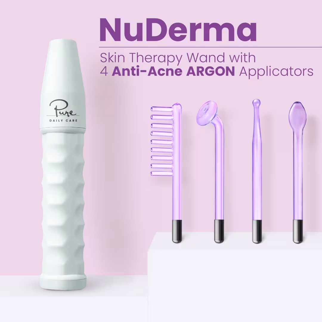 Pure Daily Care  NuDerma Standard High Frequency Wand w/Argon Applicators