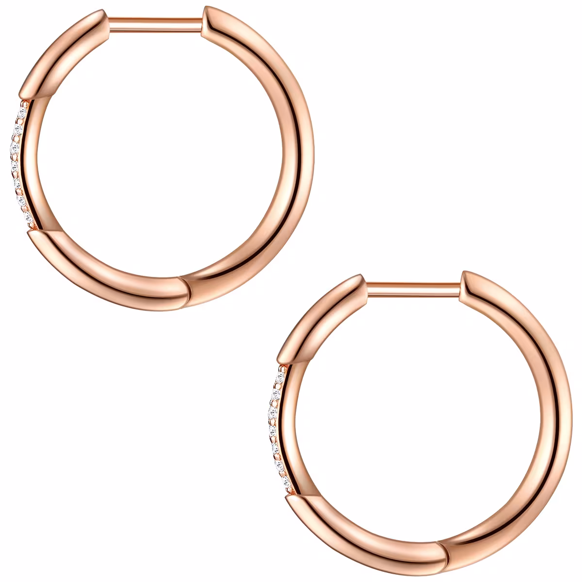 Creolen Sterling Silber Zirkonia in Roségold
