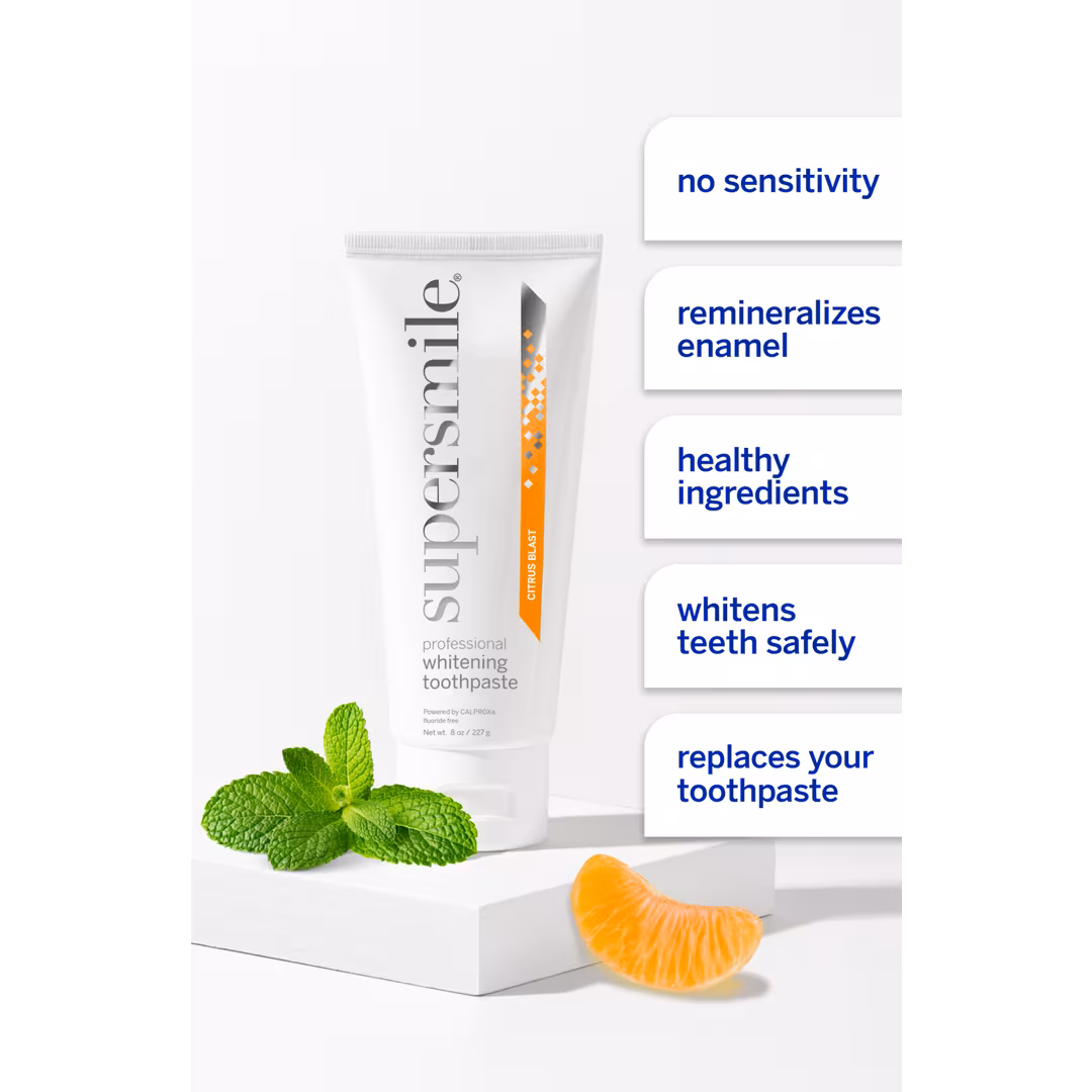 Supersmile  Citrus Blast Whitening Toothpaste with Accelerator and Crystal Collection Toothbrush