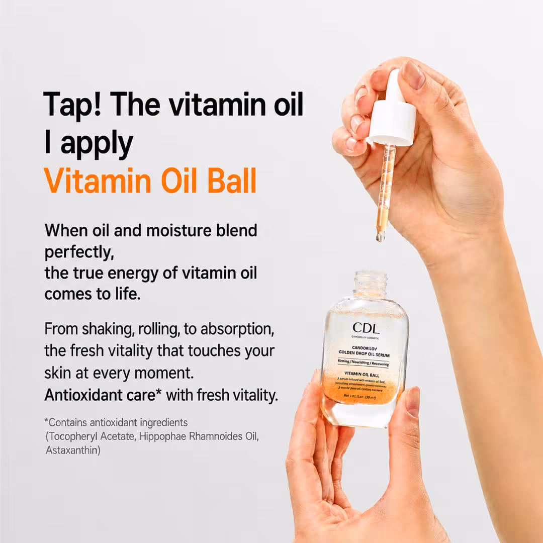 Candorlov  Golden Drop Hydrating Oil Serum with Propolis & Sea Buckthorn Oil
