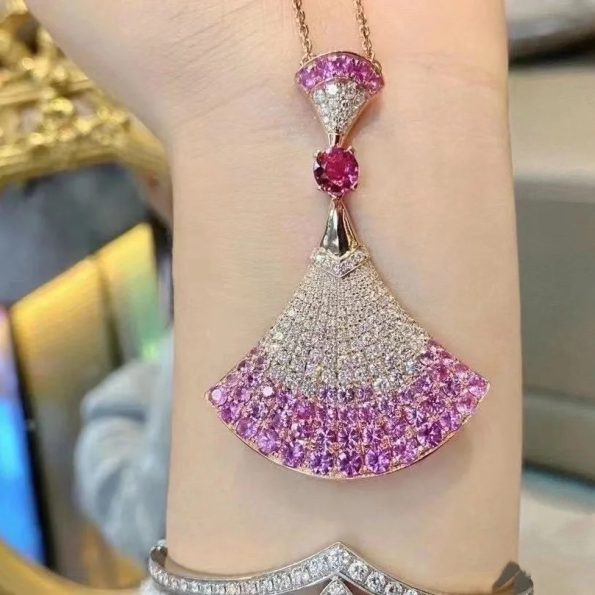 BVLGARI DREAM NECKLACE Dupe, Pink Diamonds, Rose Gold