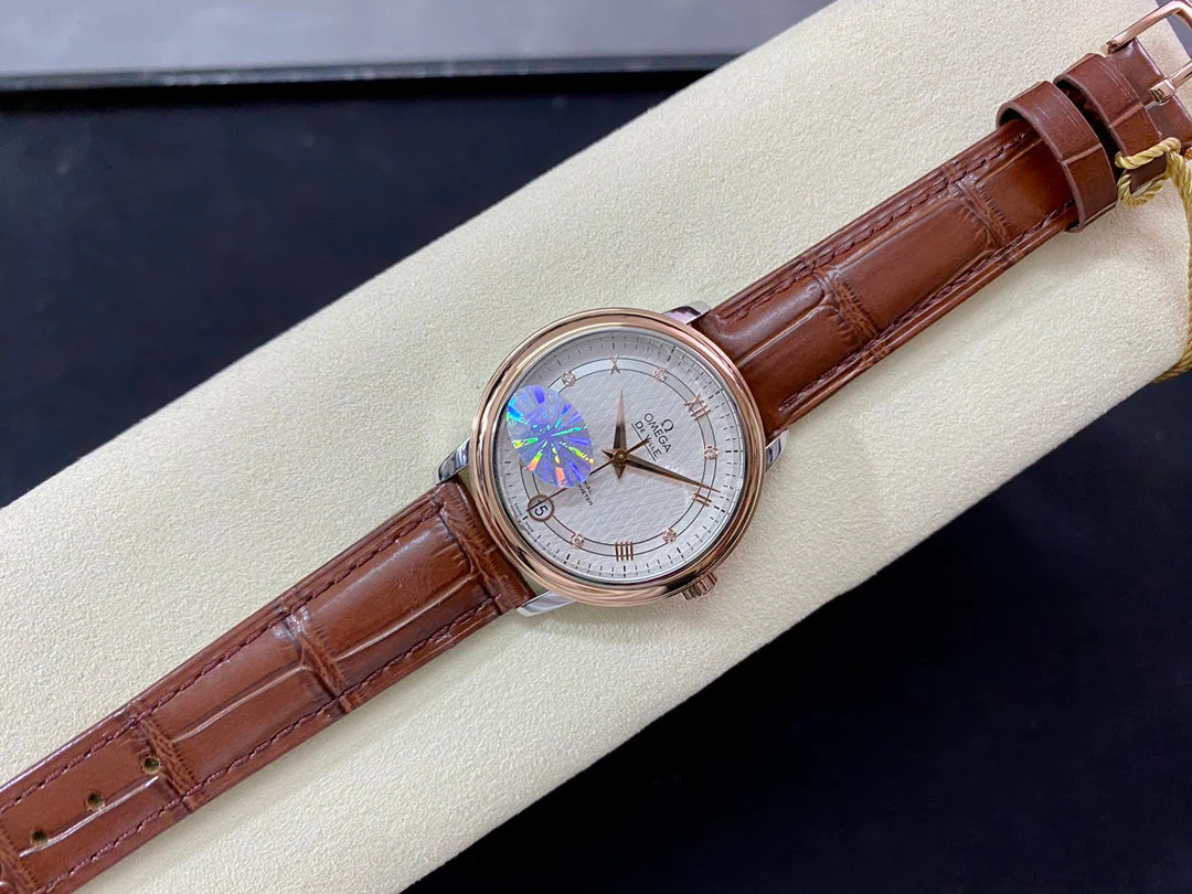 Omega Watch De Ville 32.7mm Pink Gold White Dial
