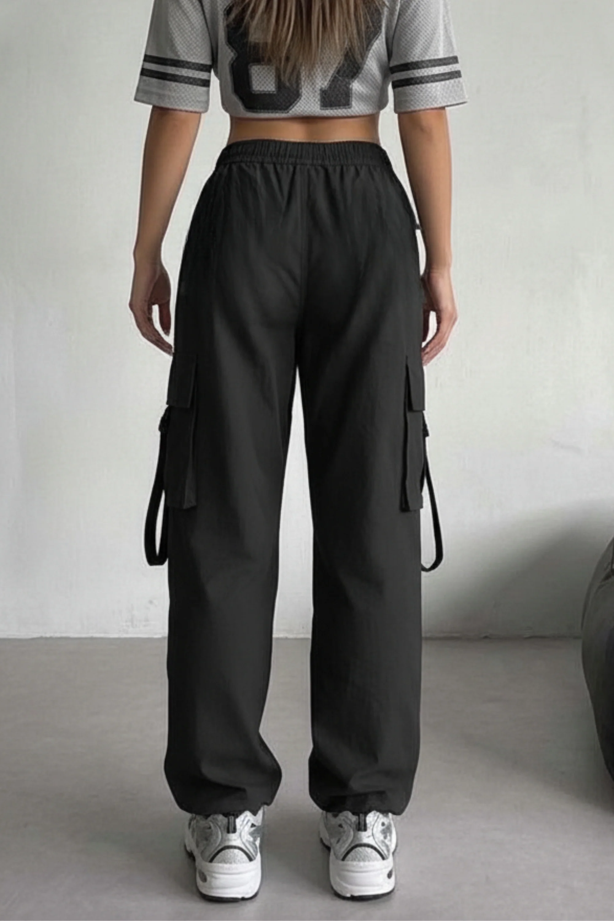 Shadow Black Comfy Cargos