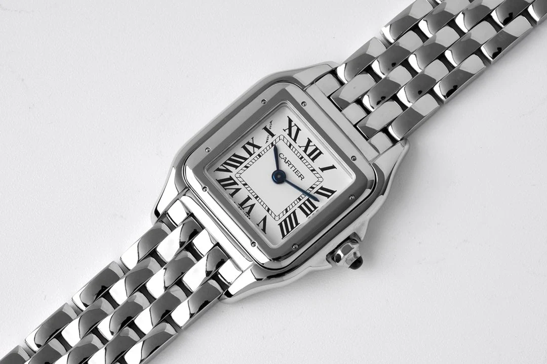 Cartier Watch PANTHERE DE CARTIE 22MM QUARTZ STEEL WHITE DIAL