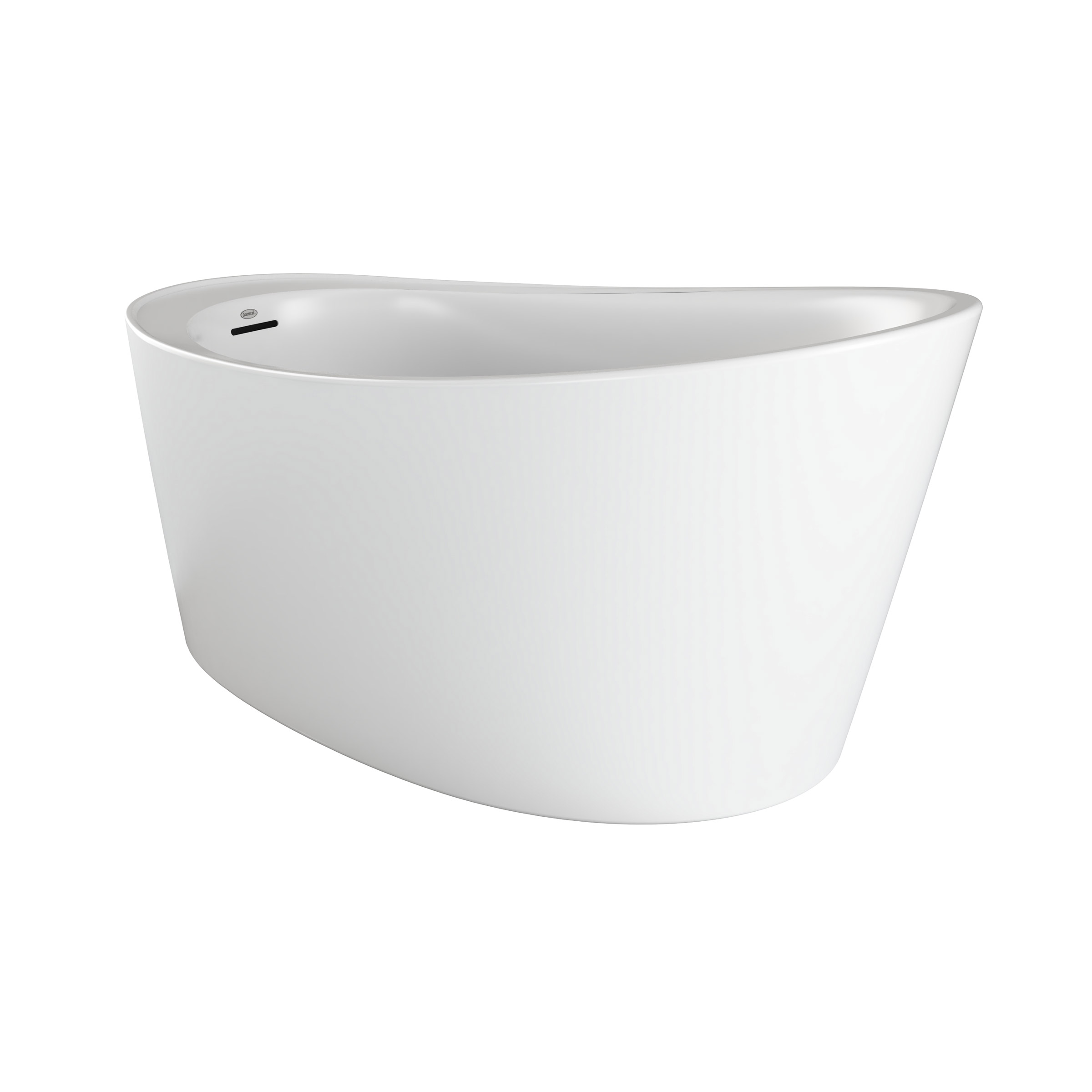 Jacuzzi Bria Freestanding White Acrylic Slipper Bath with Drain