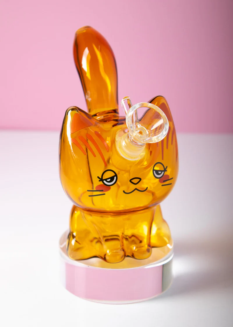 Cartoon cat water pipe amber design