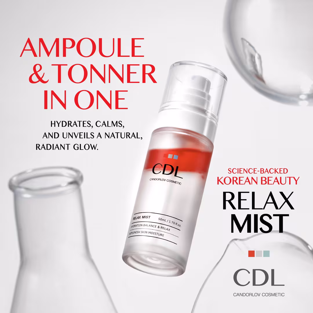 Candorlov  Relax Hydrating Ampoule Face Mist with Panthenol & Hyaluronic Acid