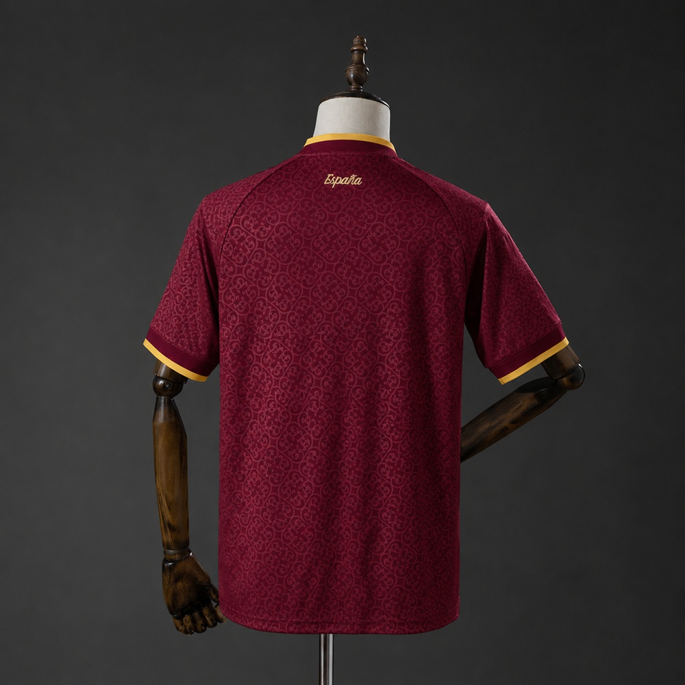 2026/2027 Spain Pre-Match Away Red&White  Football Shirt (Fan version)