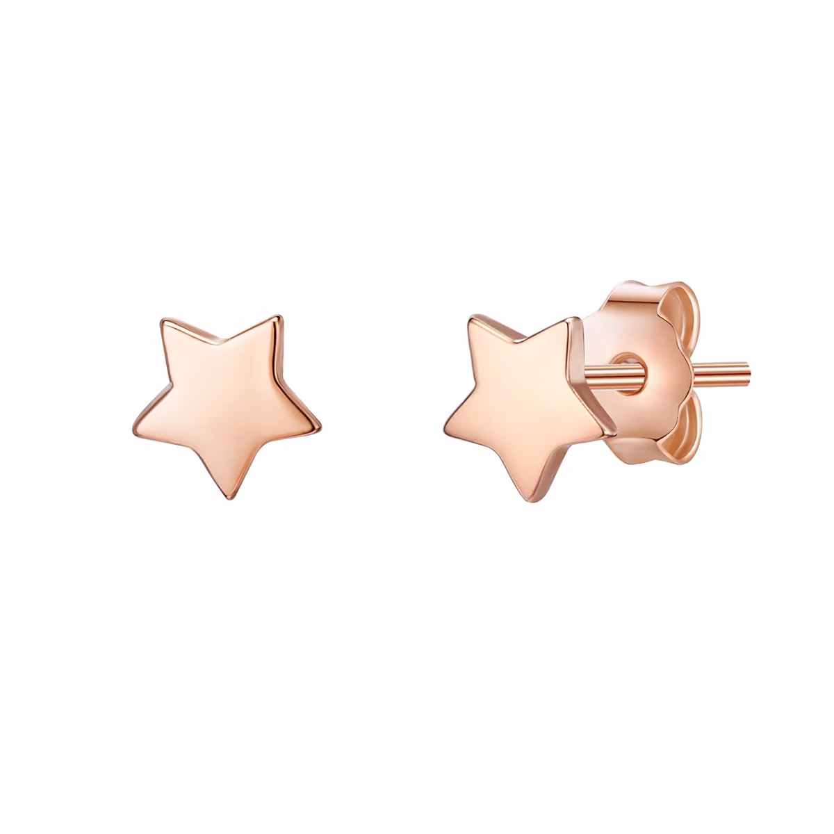 Ohrstecker Stern Sterling Silber in Gelbgold