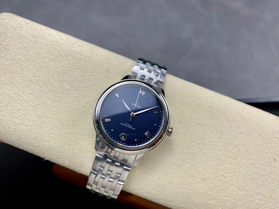Omega Watch De Ville 34mm Silver Blue Dial