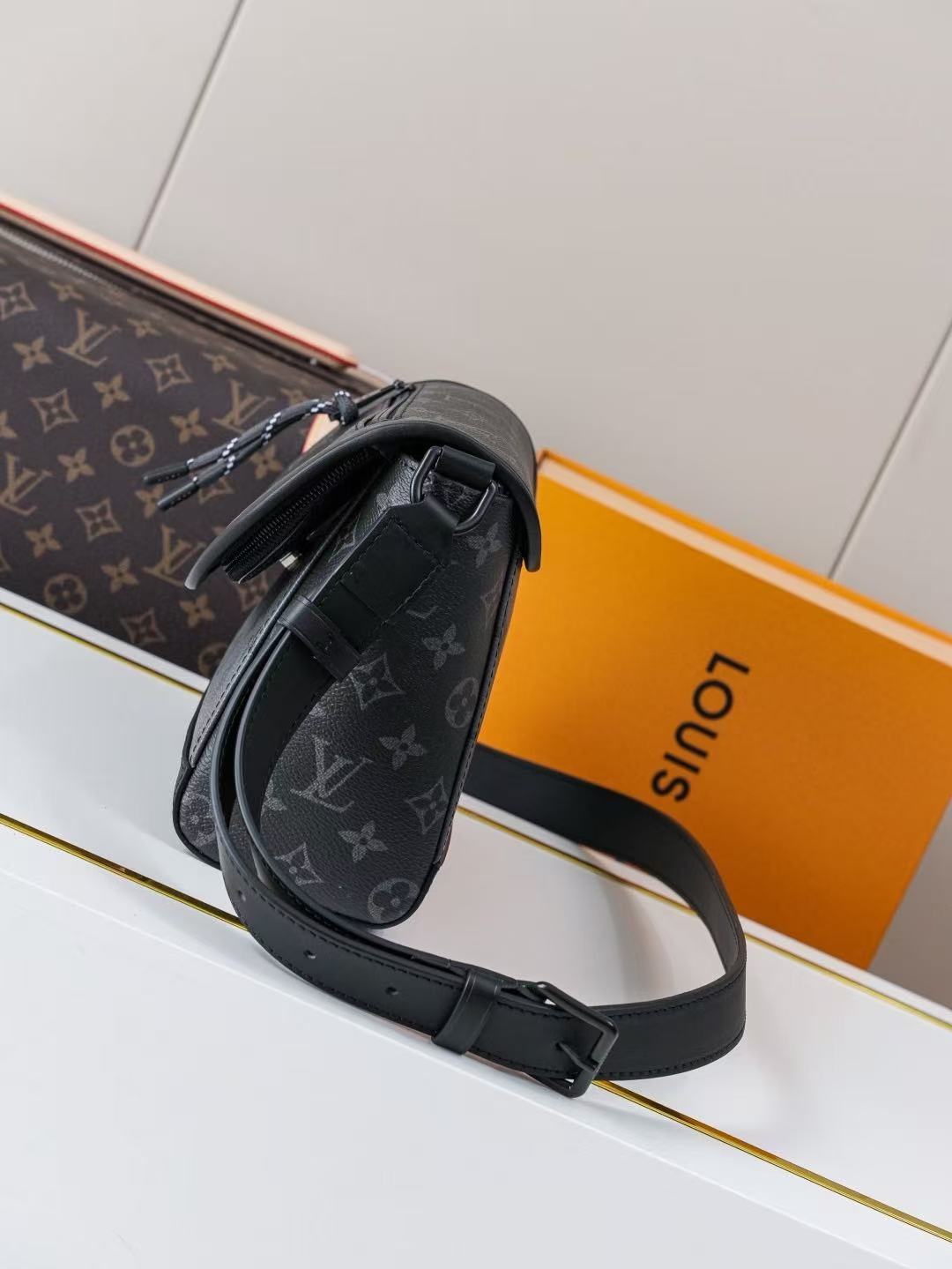 LV Monogram Eclipse Reverse coated canvas crossbody bag