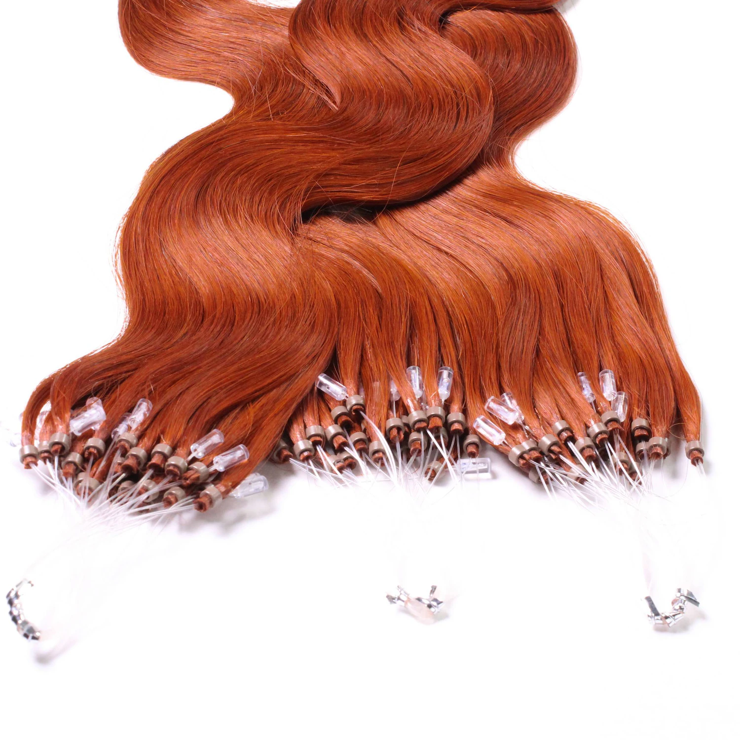 Microring Extensions Echthaar #8/43 Hellblond Rot-Gold 0.5g