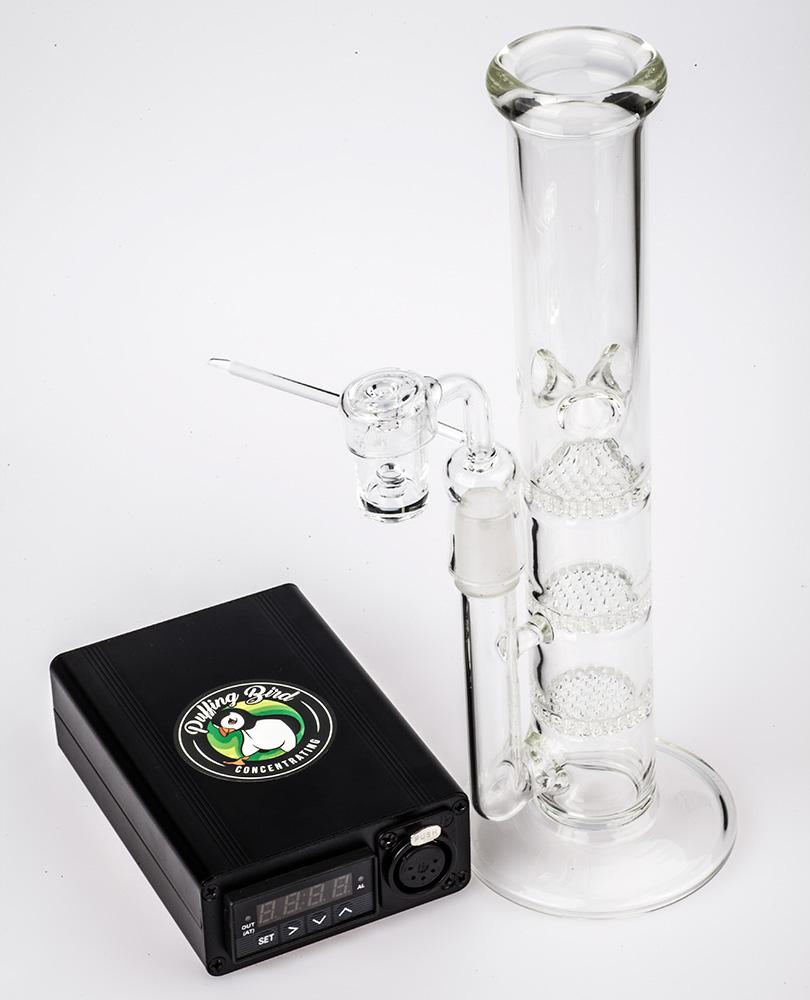 Quartz Enail W/ Honeycomb Perc Dab Rig Bundle