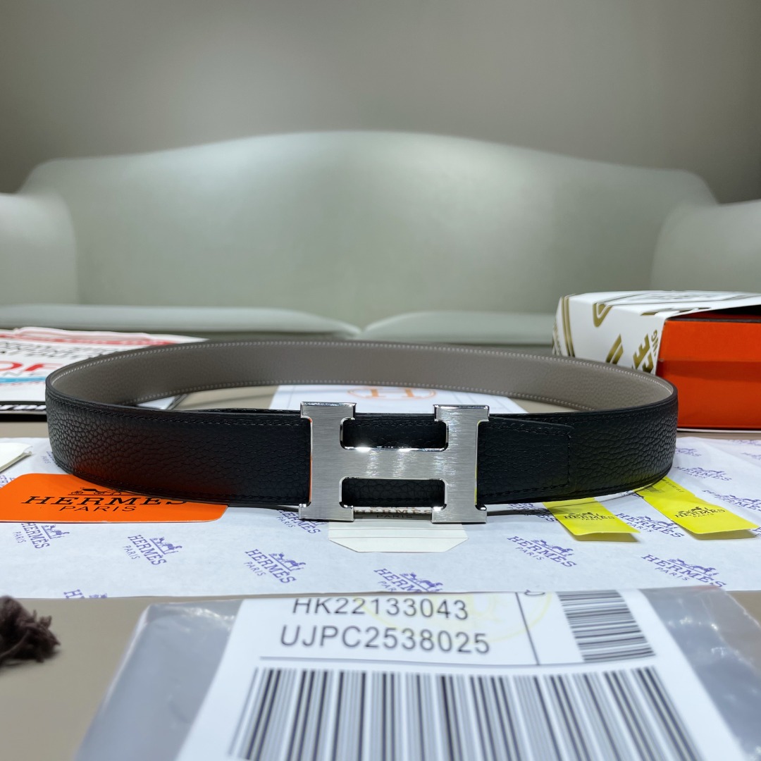 Hermes  Cowhide Belt 3.2CM