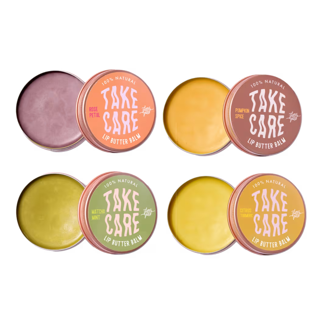 Glam & Grace  Take Care - Lip Butter Balm Set with Bag