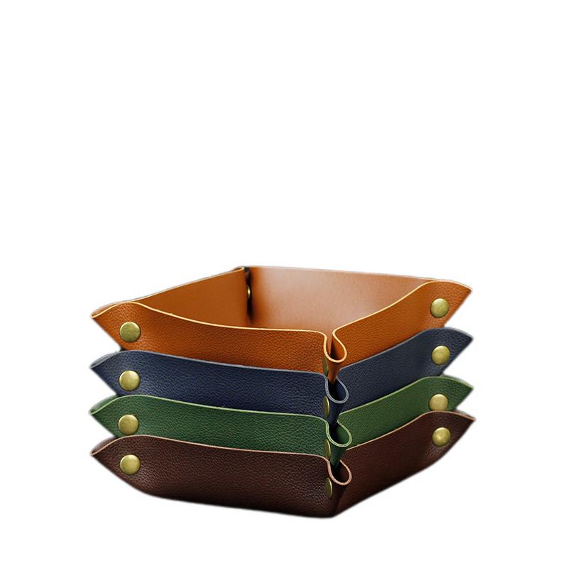 PU Leather Metal Buckle Rolling Tray