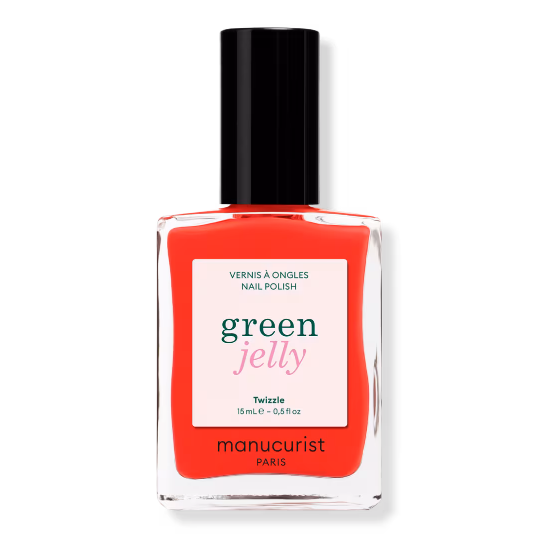 Manucurist  Green Jelly Nail Polish, Quick Dry, Non-Toxic Nail Polish with Gel-Like Finish