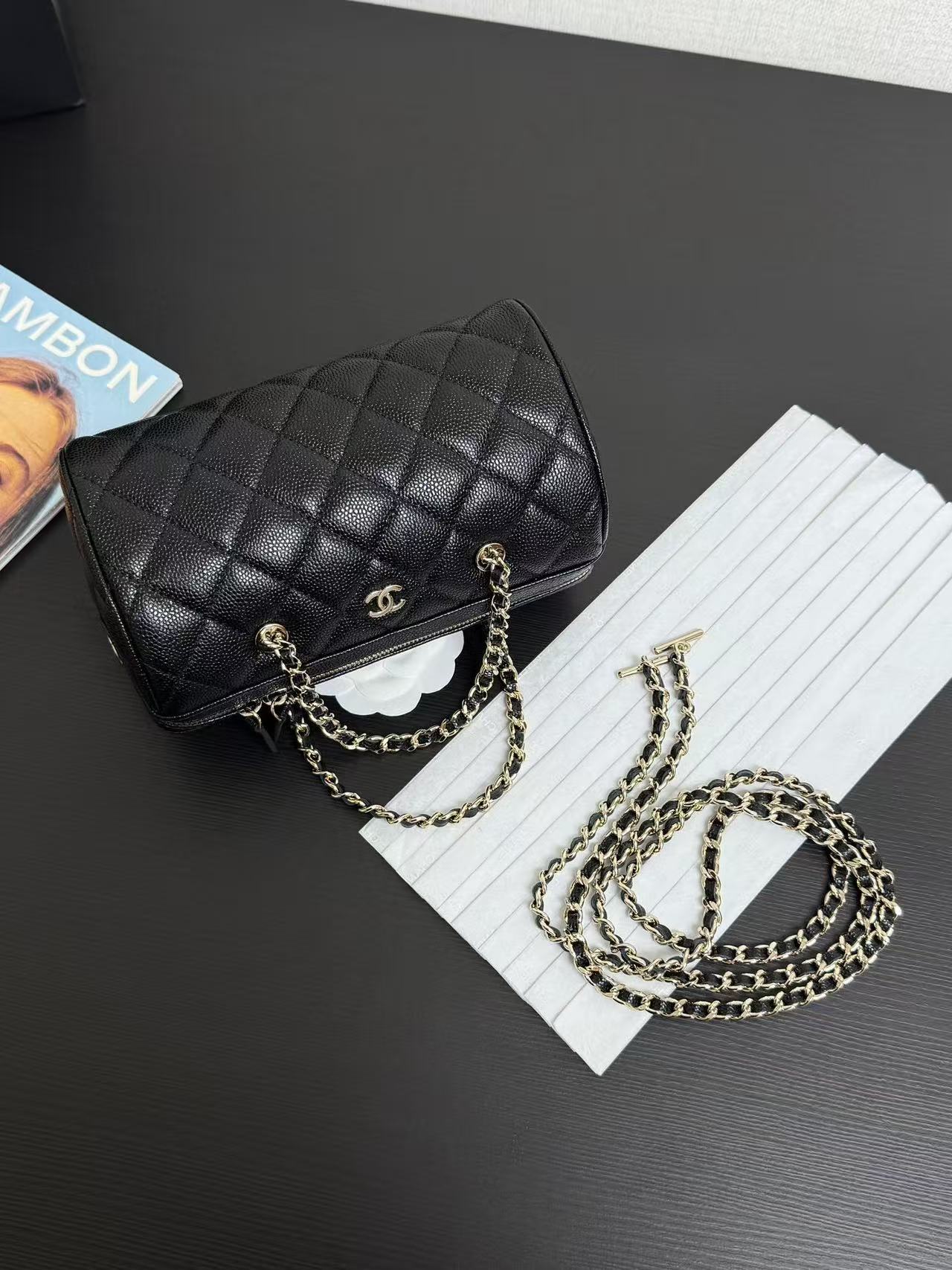Chanel Lychee Skin Mini Bowling Bag