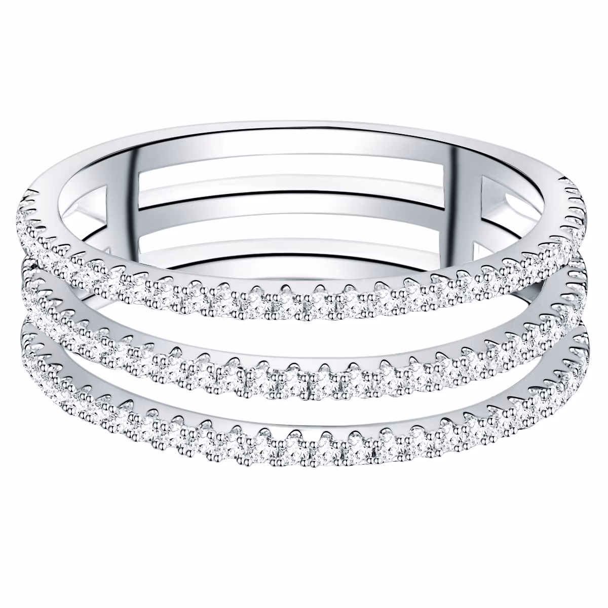 Ring aus Sterling Silber in silber mit Zirkonia