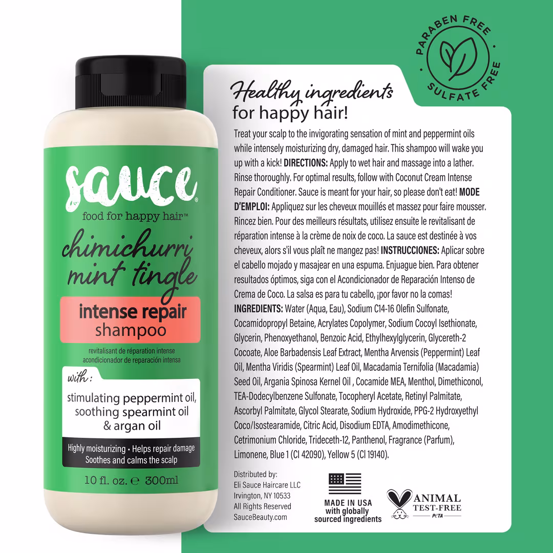 Sauce Beauty  Chimichurri Mint Tingle Intense Repair Shampoo