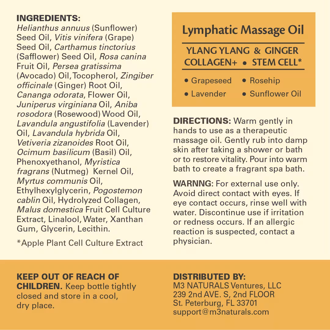 M3  Lymphatic Drainage Massage Oil