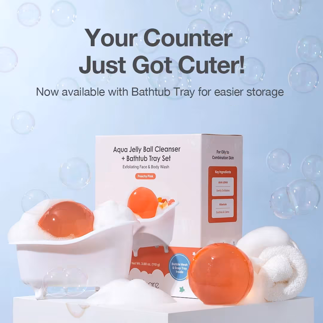 be bare  Aqua Jelly Ball Cleanser - Peachy Pink