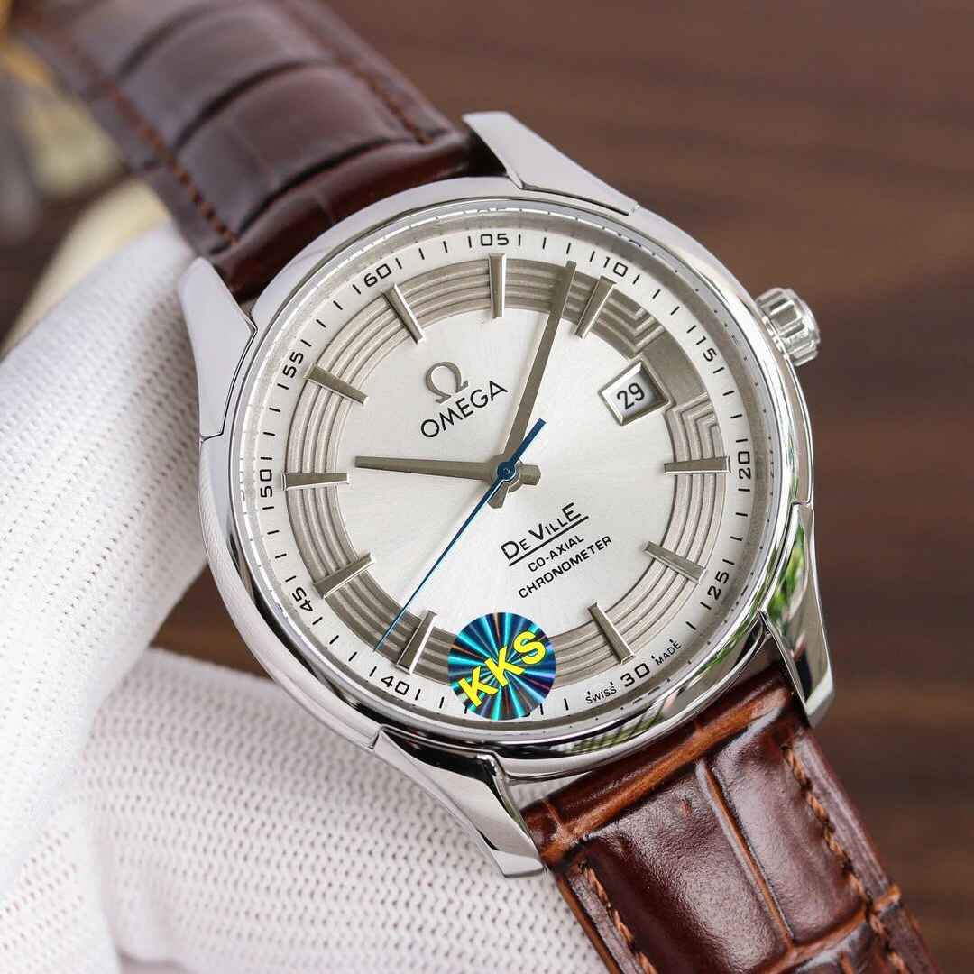 Omega Watch DE VILLE HOUR VISION 41MM STEEL CASE LEATHER STRAP