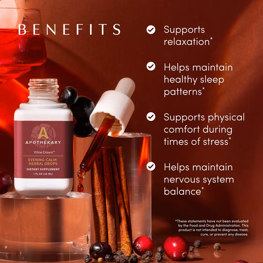 Apothékary  Wine Down Relaxation Support Tincture