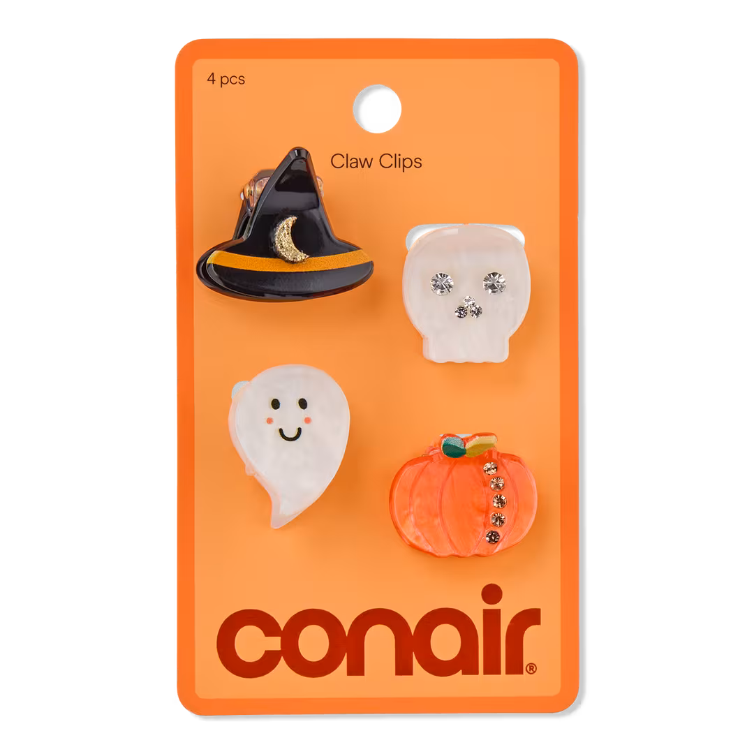 Conair Accessories  Halloween Acrylic Mini Claw Clips 4 Pack