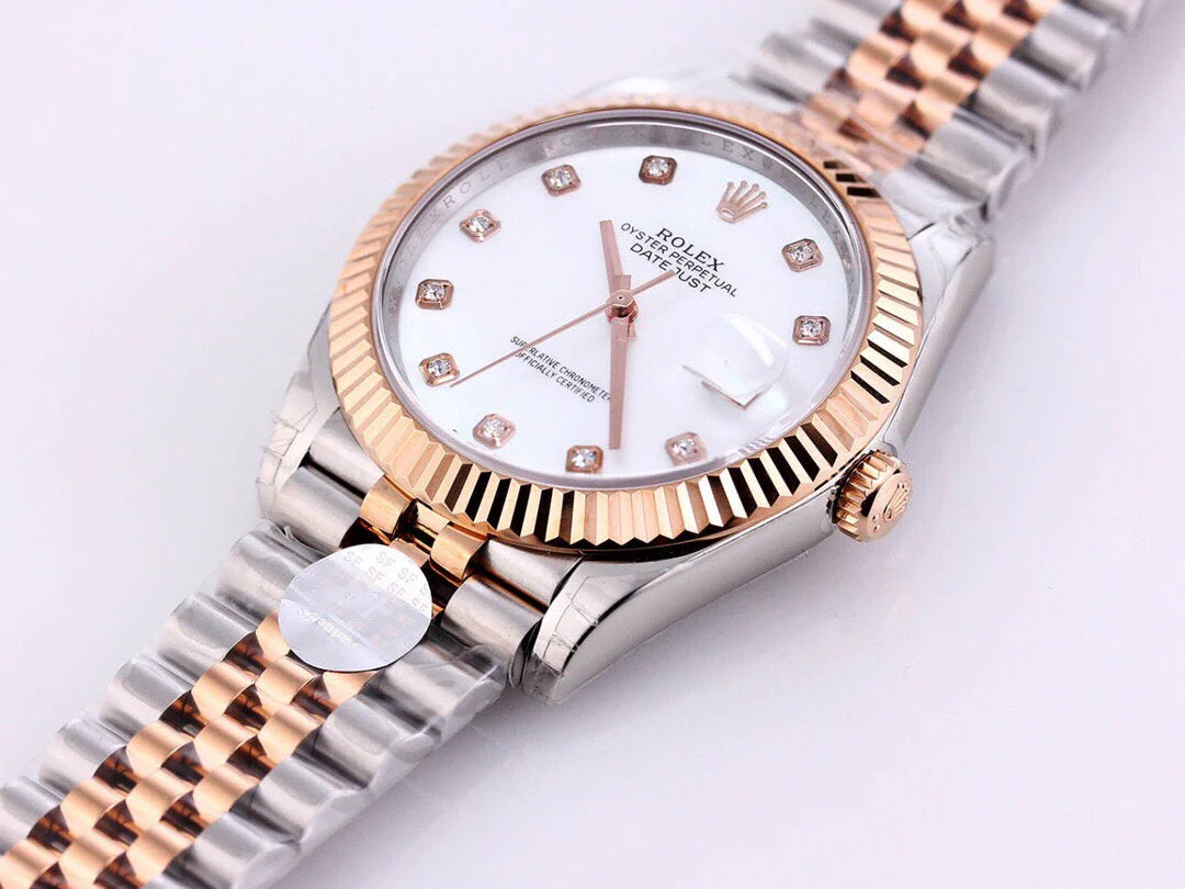Rolex Watch DATEJUST 41MM TWO-TONE WHITE DIAL DIAMOND NUMERAL