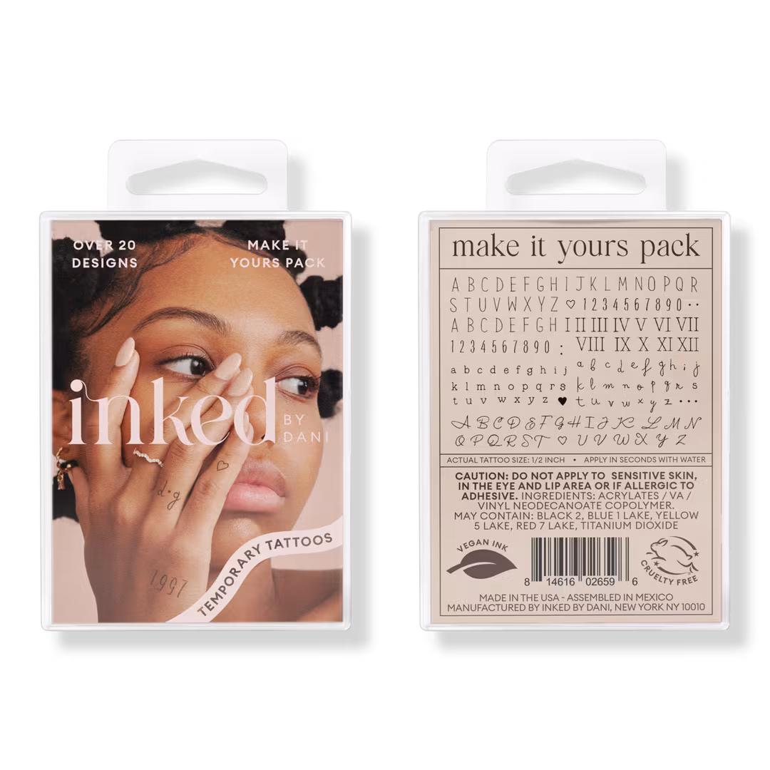 Inked by Dani  Make It Yours Temporary Tattoo Pack