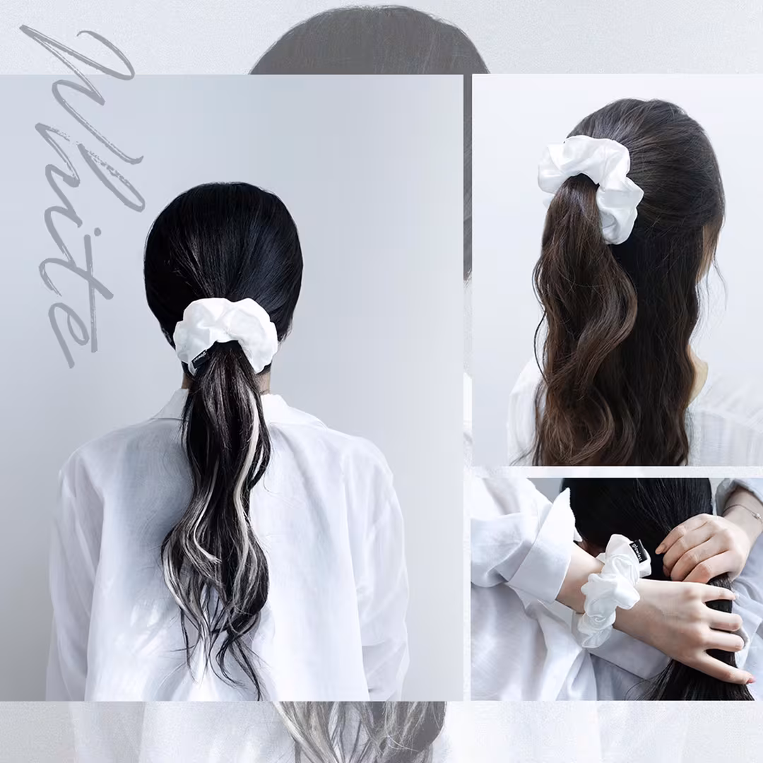 glowiest  Effortless Satin Hair Scrunchies