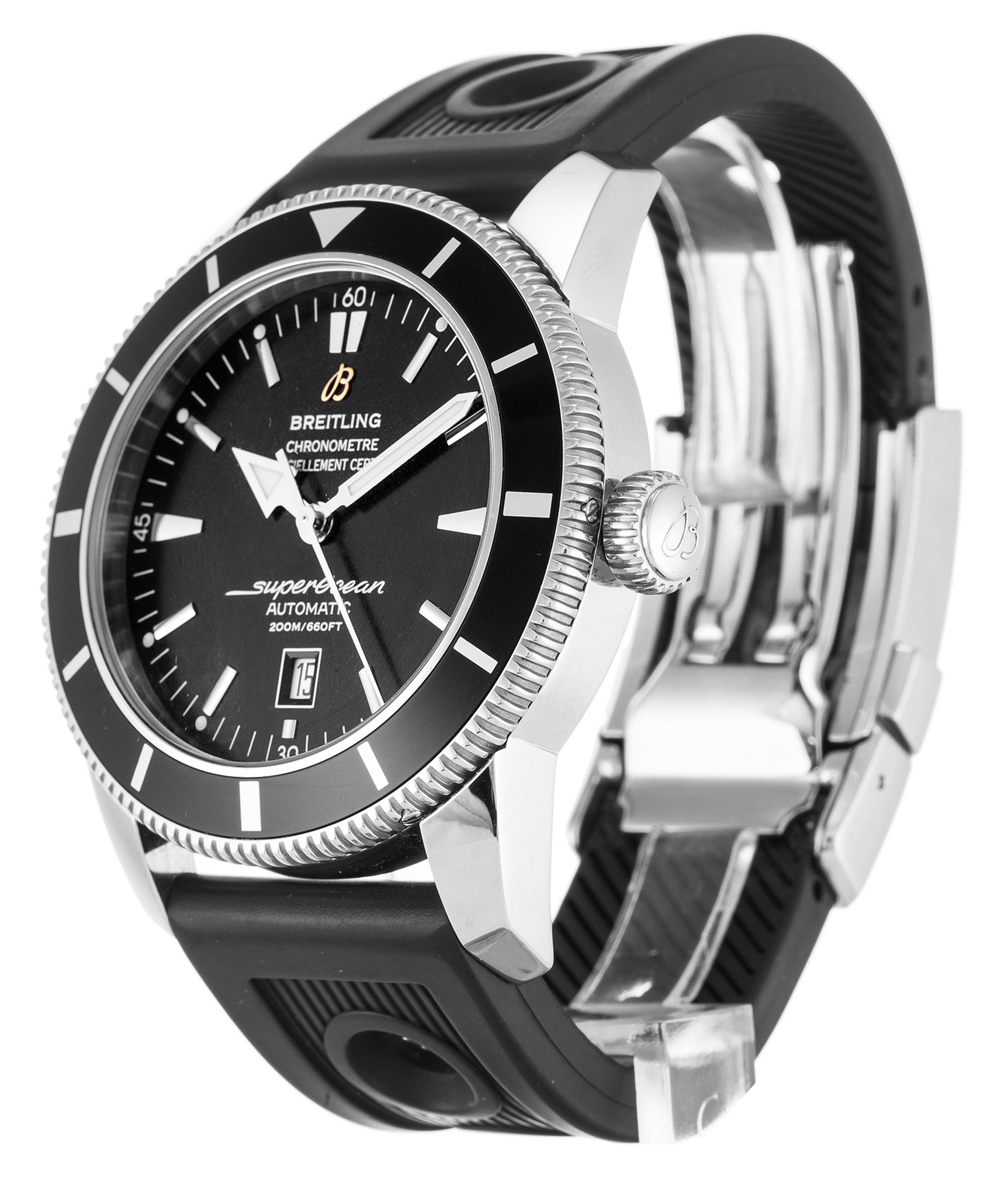 Replica Breitling SuperOcean Heritage Black Dial Rubber Strap A17320