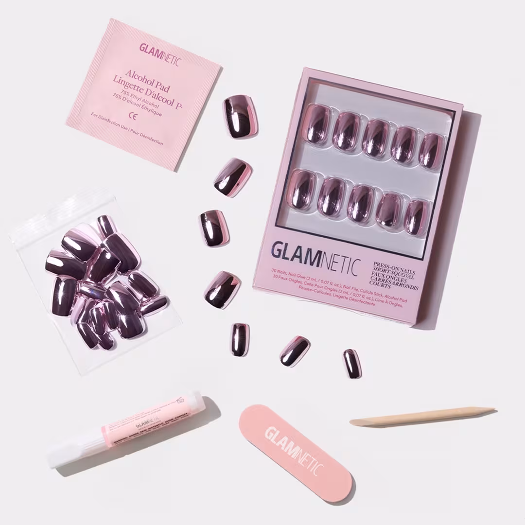 Glamnetic  Metallic Blush Press-On Nails
