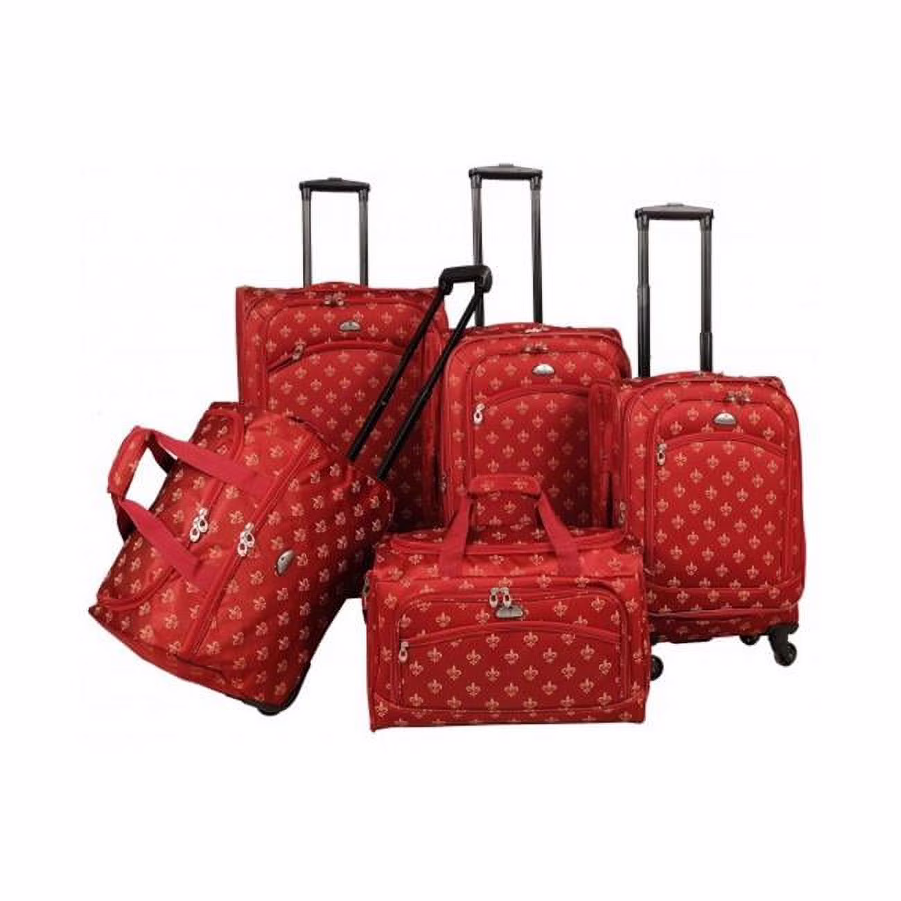 AF Fleurdelis Luggage Set - Black - 5 Piece