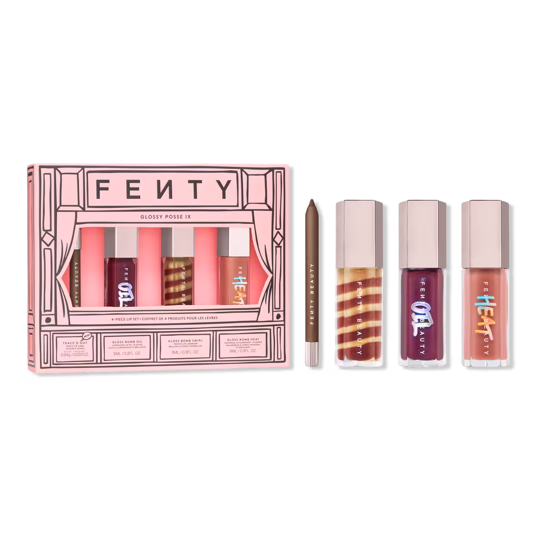FENTY BEAUTY by Rihanna  Glossy Posse IX 4-Piece Lip Makeup Gift Set