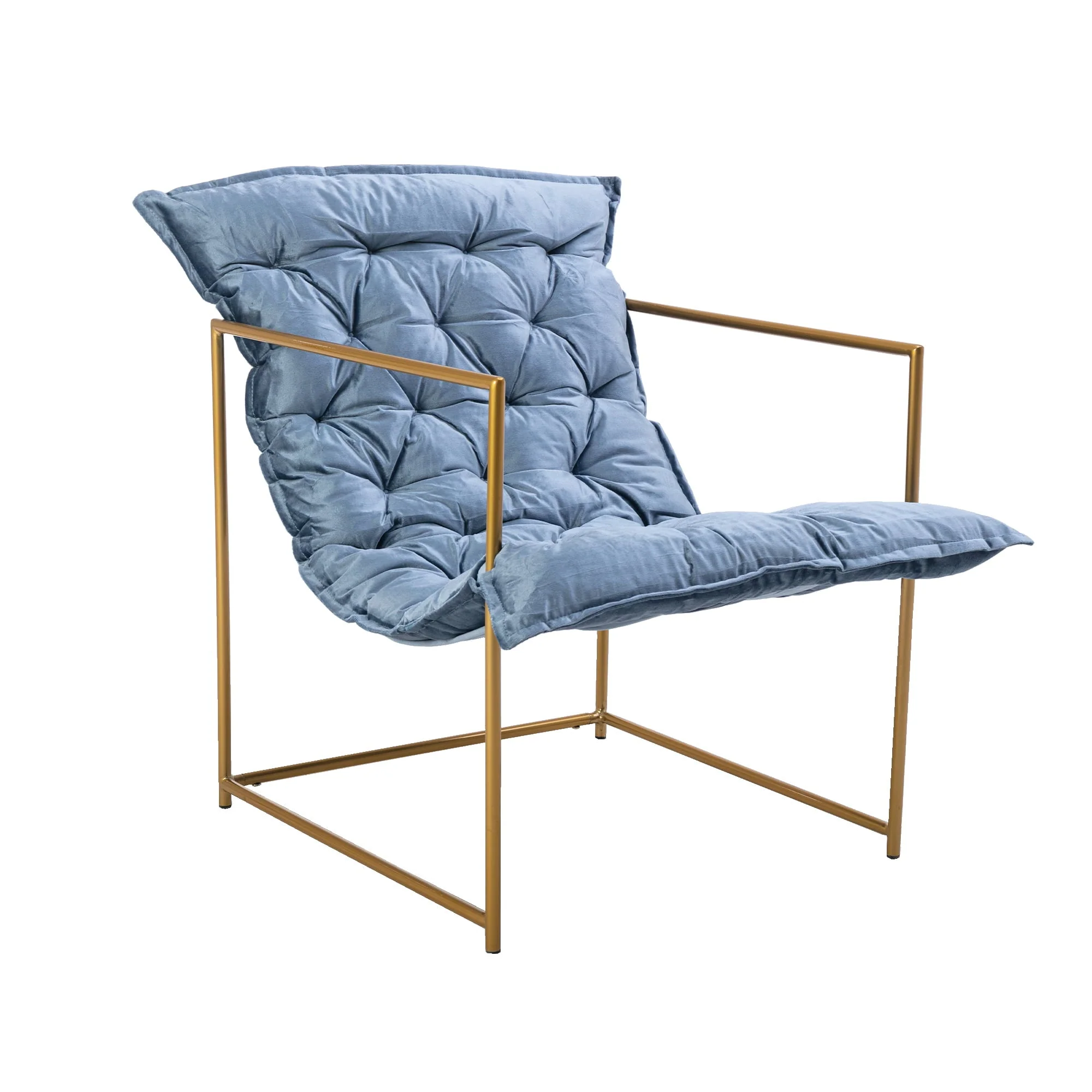 Modern Accent Chair with Open Metal Frame for Living Room Bedroom