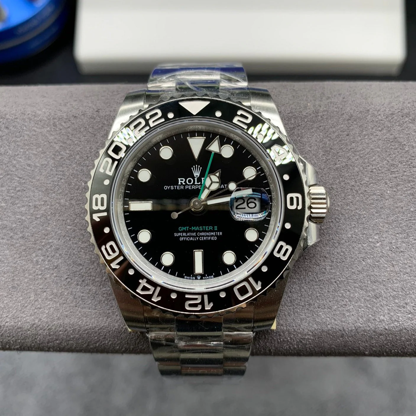 Rolex Watch GMT-MASTER II CUSTOM BLACK BEZEL BLACK DIAL Watch
