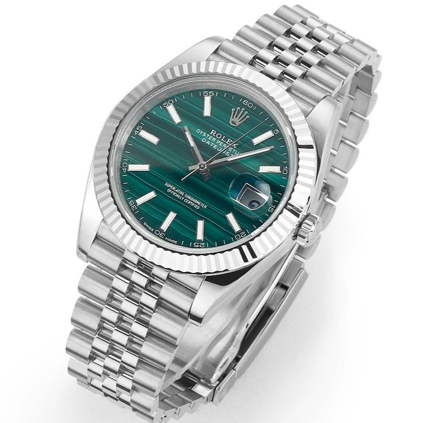 Rolex Watch DATEJUST 41MM CUSTOM STEEL CASE MALACHITE DIAL Watch