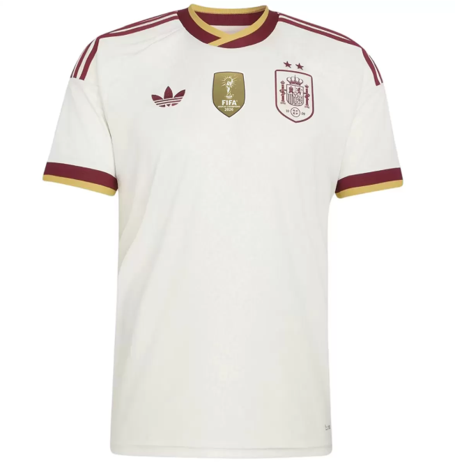 Spain Away Champion Jersey World Cup 2026 - 2 Stars