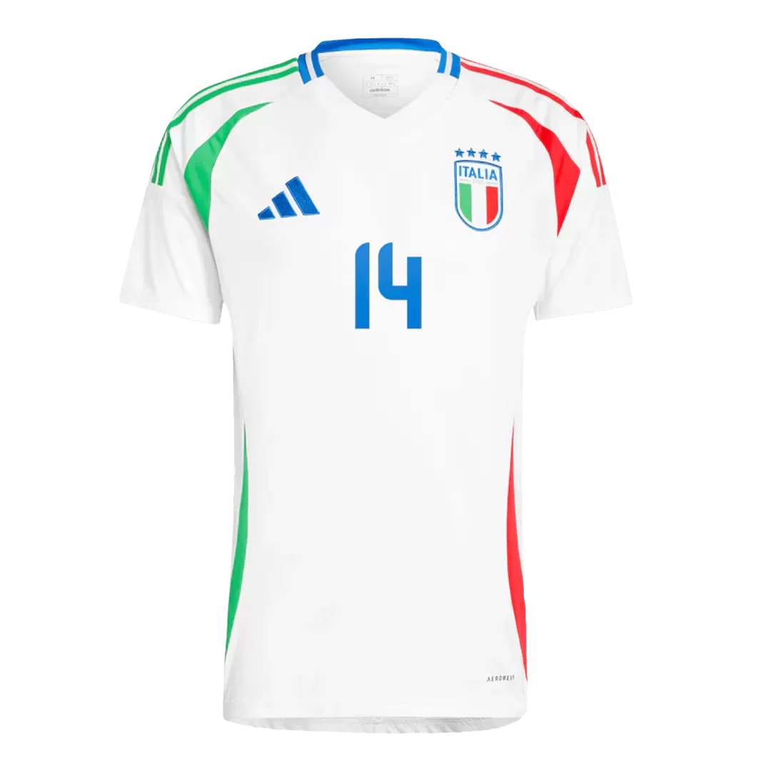 CHIESA #14 Italy Away Soccer Jersey Euro 2024