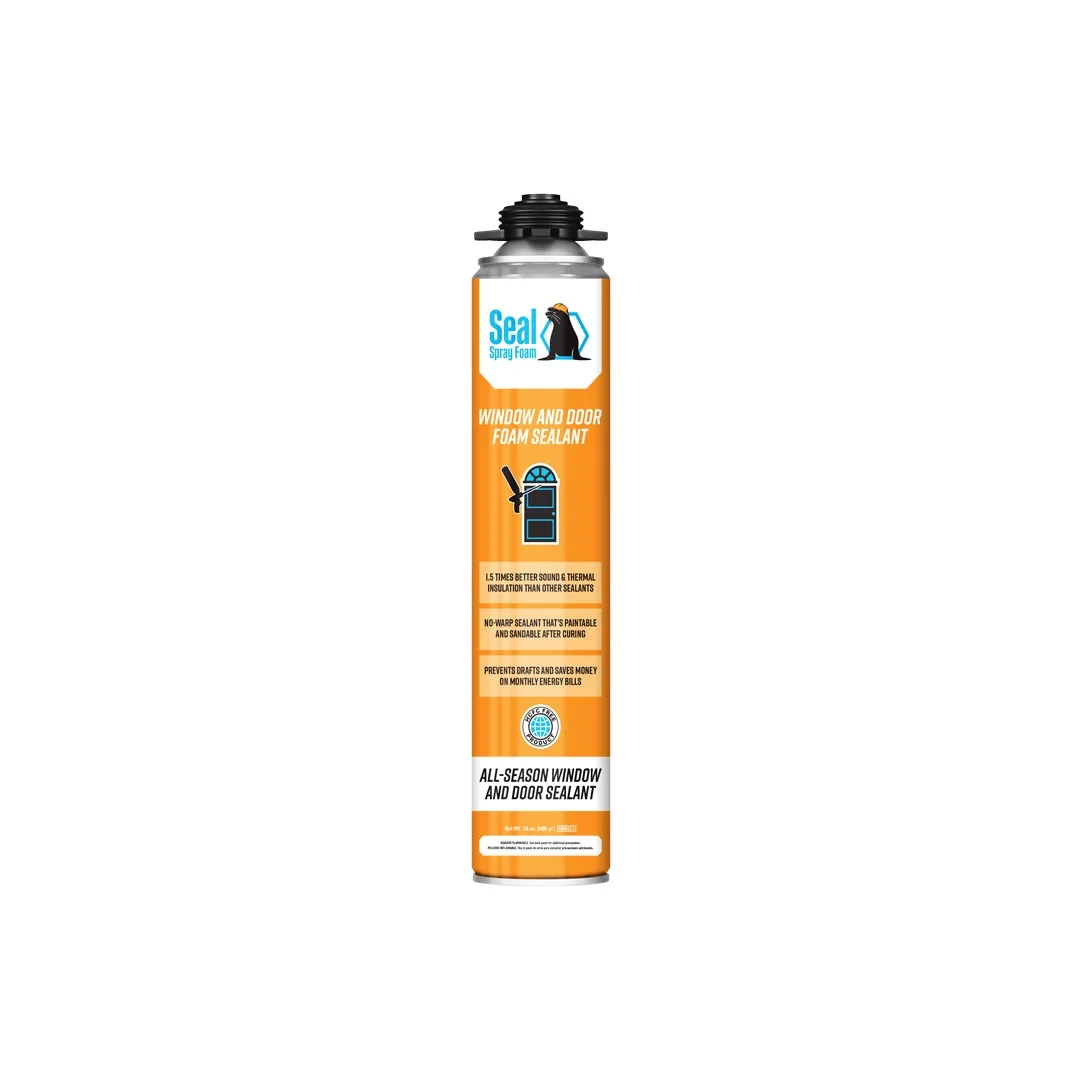 Seal Spray Window and Door Foam No Warp One Component Polyurethane Gun Foam Sealant (Case of 12 / 23.2oz Cans)