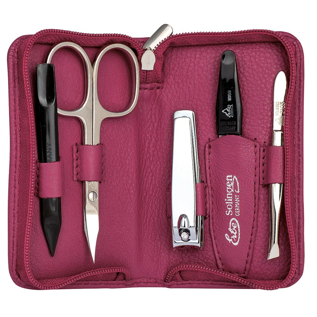 Maniküre Set Reißverschluss, pink, 5-tlg.