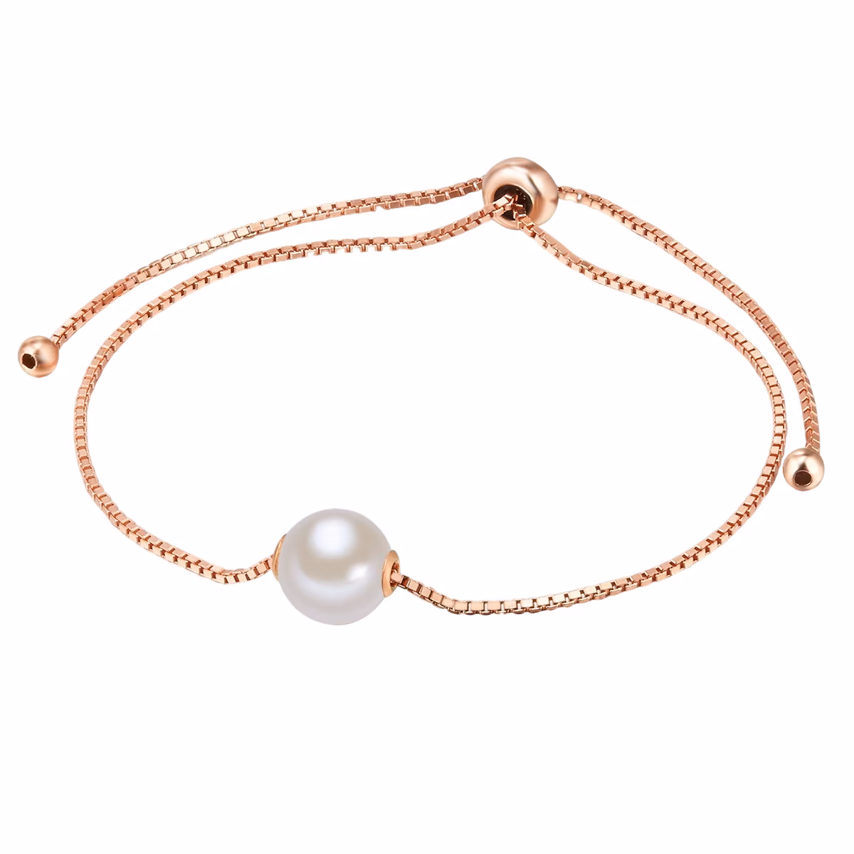 Armband Gelbvergoldet Süßwasser-Zuchtperle weiß