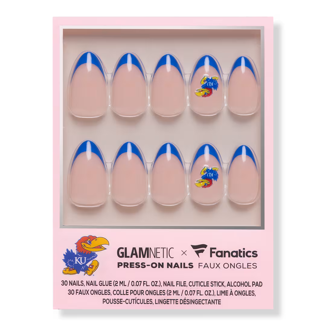 Glamnetic x Fanatics Nail  Kansas Jayhawks Press-On Nails