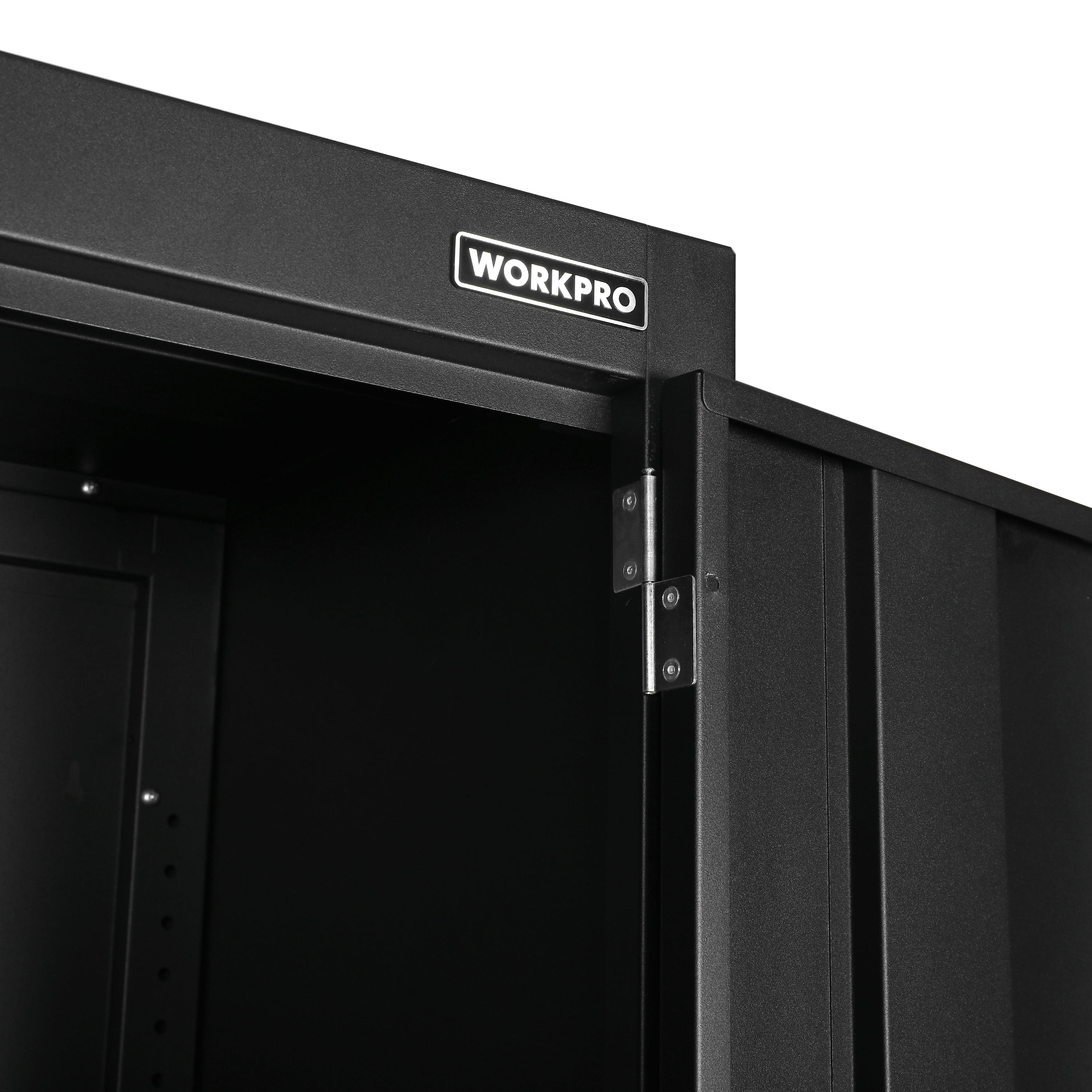 WORKPRO 48-inch Heavy-Duty Garage Storage Cabinet, 3 Shelves, Black, Metal