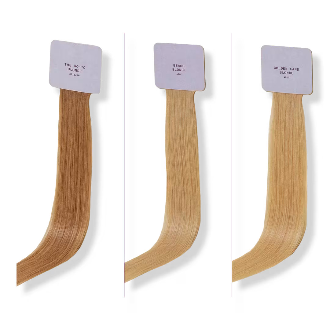 Sitting Pretty  Halo Hair Extensions Blonde Swatch Set